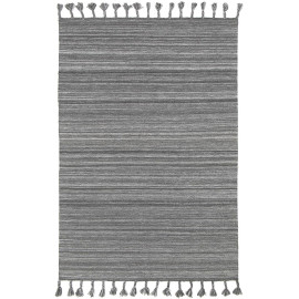 Tapis plat tissé main avec franges Lame Deer