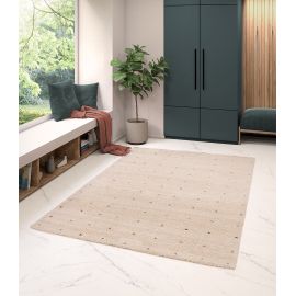 Tapis crème shaggy moderne Maell