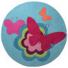 Tapis pour chambre d'enfant turquoise Butterflies Esprit Home