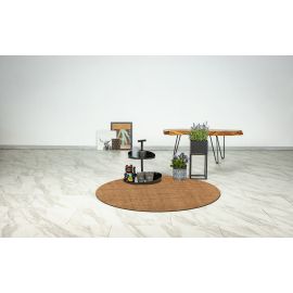 Tapis naturel jute rond écologique tissé plat Mara