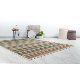 Tapis rayé plat extérieur et intérieur multicolore Spectro