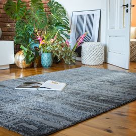 Tapis abstrait moderne poils ras Malin