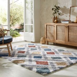 Tapis shaggy moderne rectangle graphique Sketch