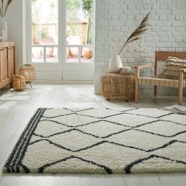 Tapis ethnique longues mèches berbère Riad