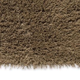 Tapis uni laine naturel longues mèches design Shad High