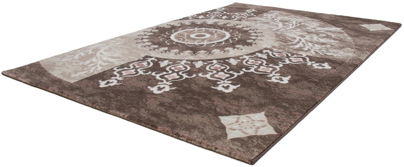 Tapis vintage beige de salle à manger avec lurex Florine