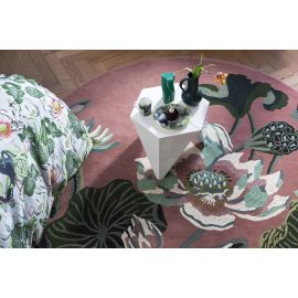 Tapis rond laine floral design Waterlily