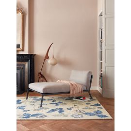 Tapis floral laine et viscose design tufté main Wild Strawberry