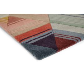 Tapis graphique laine moderne tufté main Arccos