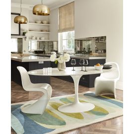 Tapis laine abstrait moderne tufté main Elliptic