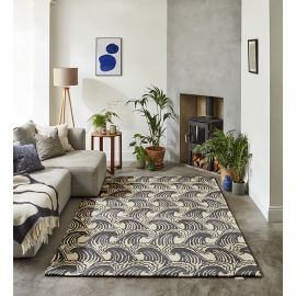 Tapis laine moderne tufté main rectangle Ride The Wave