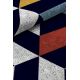 Tapis graphique design plat multicolore Twist