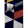 Tapis graphique design plat multicolore Twist