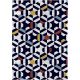 Tapis graphique design plat multicolore Twist