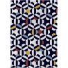 Tapis graphique design plat multicolore Twist