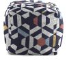 Pouf graphique design multicolore Twist