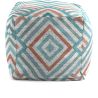 Pouf multicolore graphique moderne Tihua