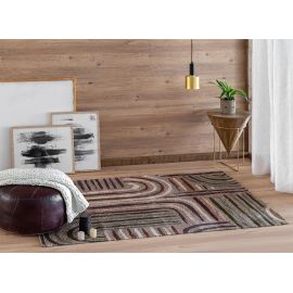 Tapis multicolore design abstrait plat Sonie