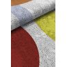 Tapis motif rond plat design multicolore Solei