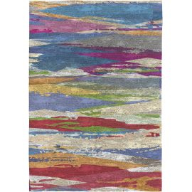 Tapis multicolore abstrait moderne plat Serra