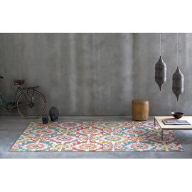 Tapis motif kaléidoscope multicolore design Seina