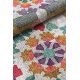 Tapis motif kaléidoscope multicolore design Seina