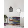 Pouf multicolore abstrait moderne Serra