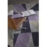 Tapis géométrique multicolore plat design Peses