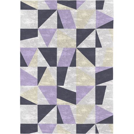 Tapis géométrique multicolore plat design Peses