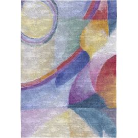 Tapis abstrait plat multicolore moderne Paslon