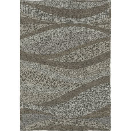 Tapis gris courbe plat design Ograbe