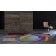 Tapis abstrait multicolore moderne plat Molin