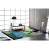 Tapis abstrait moderne multicolore plat Metropol