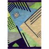 Tapis abstrait moderne multicolore plat Metropol