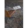 Tapis vintage coloré plat rayé Llescas