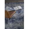 Tapis abstrait bleu moderne plat Kitae