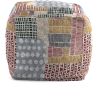 Pouf moderne multicolore abstrait Mawu