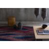 Tapis multicolore courbe design plat Fils