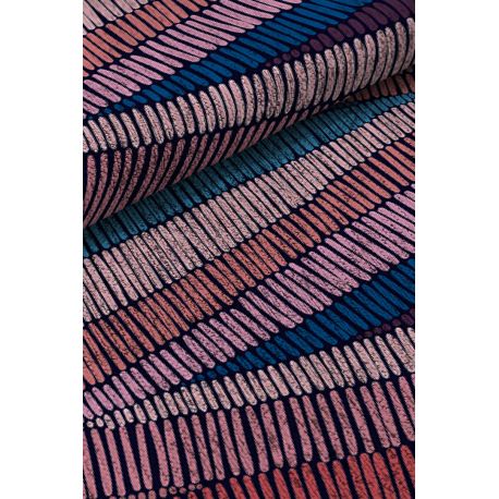 Tapis multicolore courbe design plat Fils