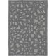 Tapis gris abstrait plat design Driane