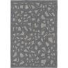 Tapis gris abstrait plat design Driane