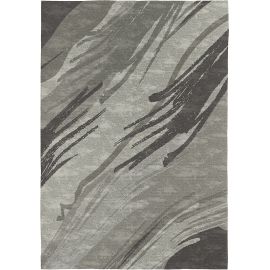 Tapis abstrait gris moderne plat Dowa