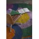 Tapis moderne abstrait multicolore plat Dianna