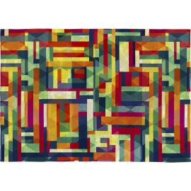 Tapis moderne multicolore plat graphique Cromis