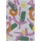 Tapis peinture abstrait multicolore plat Cosmit