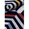 Tapis graphique multicolore moderne plat Concentric