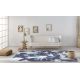 Tapis bleu abstrait plat moderne Azuri