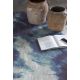 Tapis bleu abstrait plat moderne Azuri