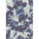 Tapis bleu abstrait plat moderne Azuri