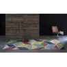 Tapis moderne plat multicolore abstrait Alika